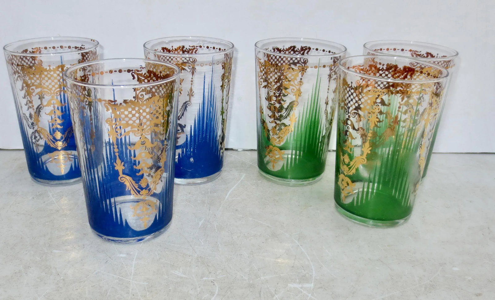 Moroccan Tea Glasses Vintage 50s-Set of 6 - 9