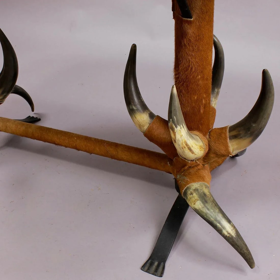 Antique Bull Horn Table Ca. 1870 - 3