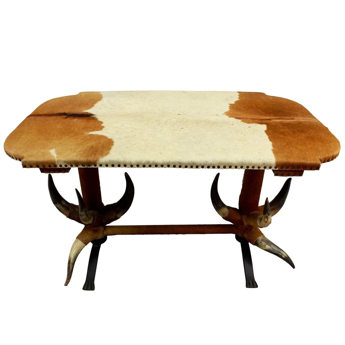 Antique Bull Horn Table Ca. 1870 - 5