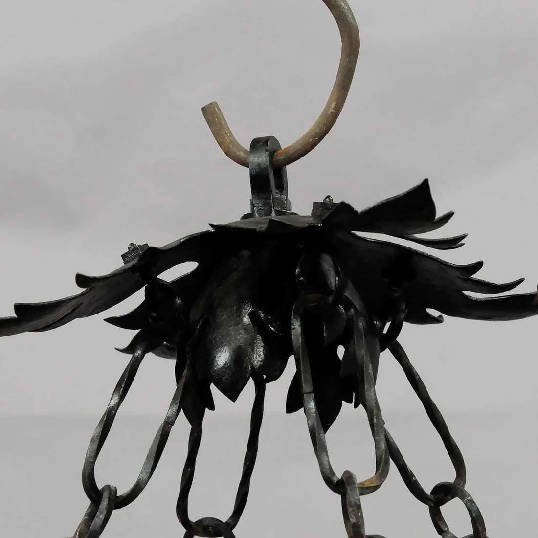 Vintage Antler Chandelier With Forged Iron Suspension - 11