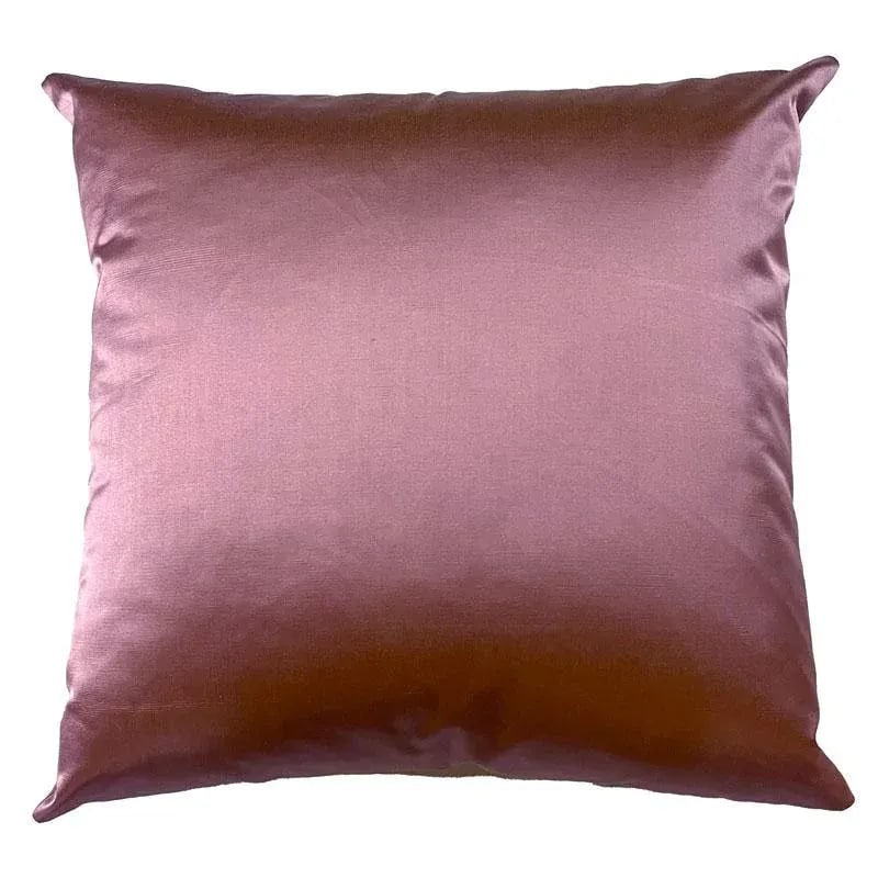 American Pink Silk Contemporary Square Pillow by Arlene Angard - 5