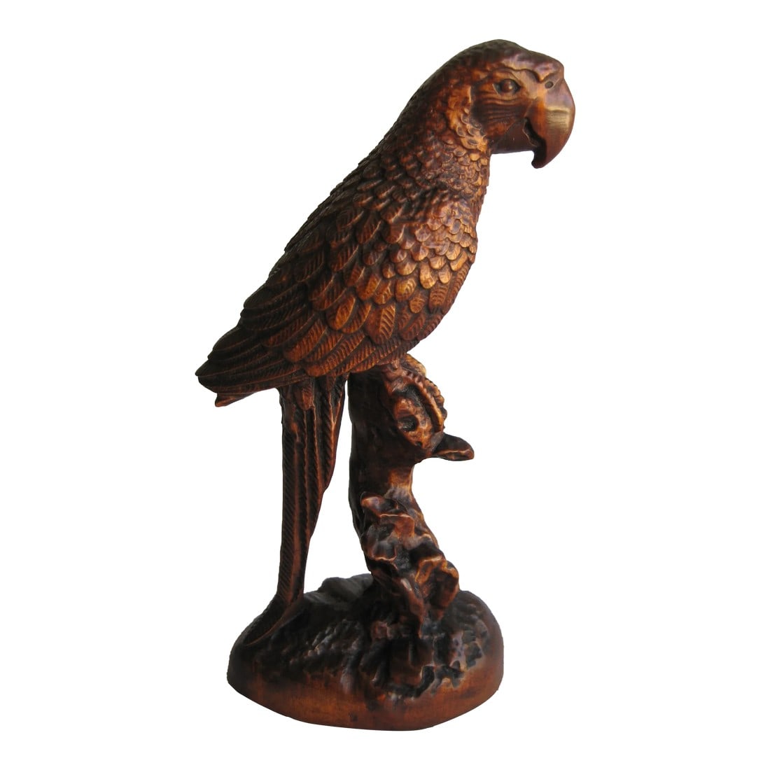 Black Forest Miniature Sculpture of a Macaw Circa 1890: Miniature sculpture in the black forest style are the most rare and collected apreciated for they extreme details and realism that is absolutely wonderfull considering the size , here we have a Macaw