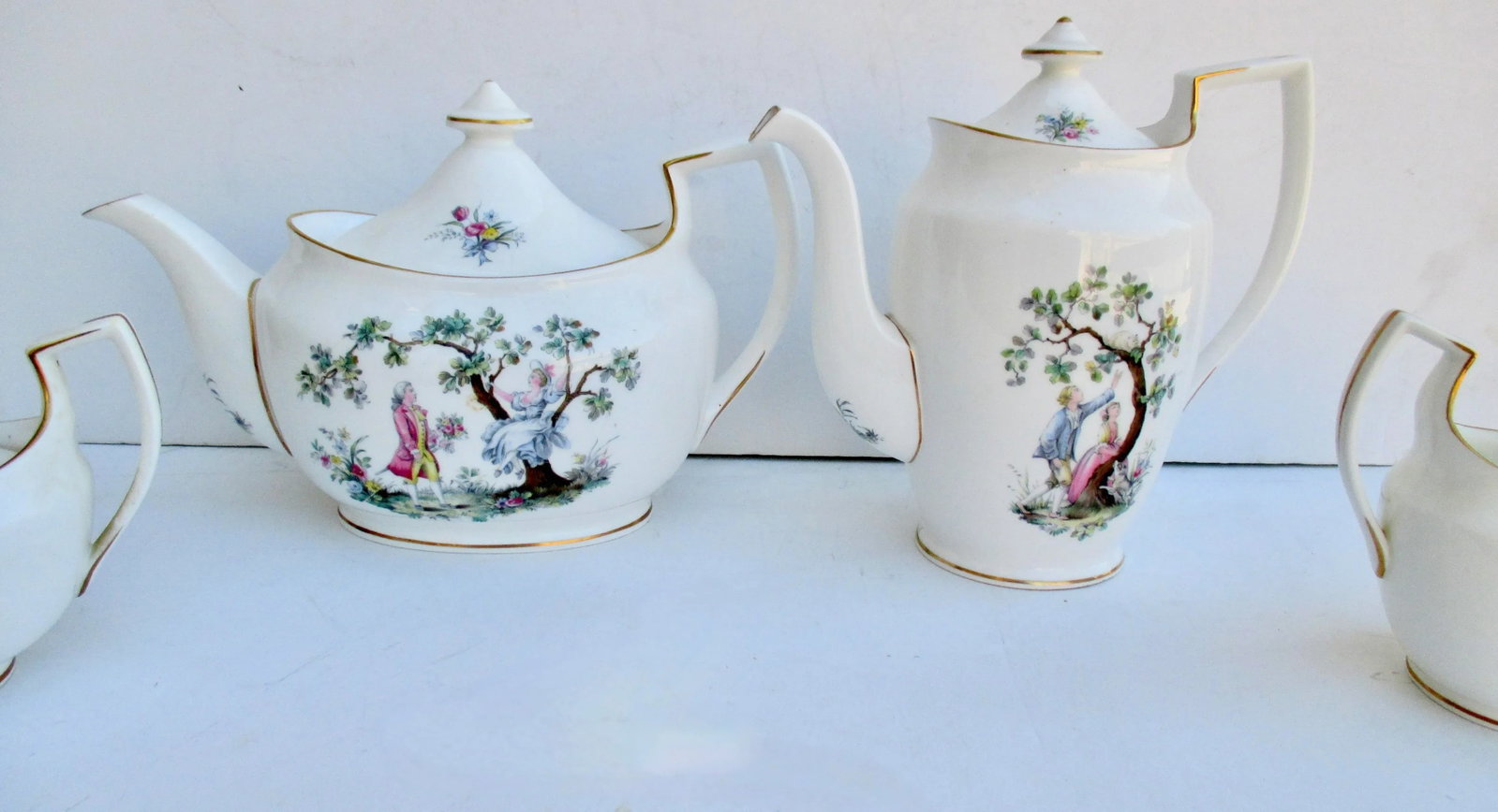 Royal Worcester England Watteau Pattern Coffee Tea Service -A Group of 24 - 3