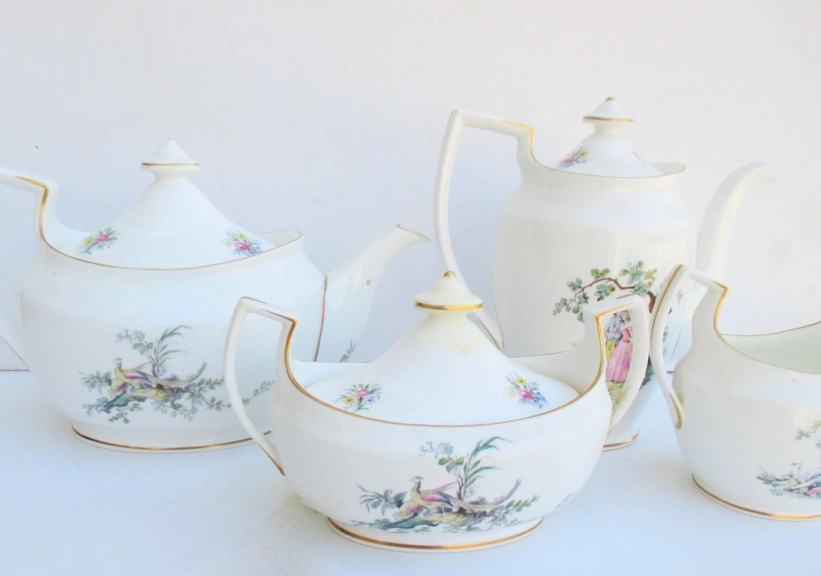 Royal Worcester England Watteau Pattern Coffee Tea Service -A Group of 24 - 9