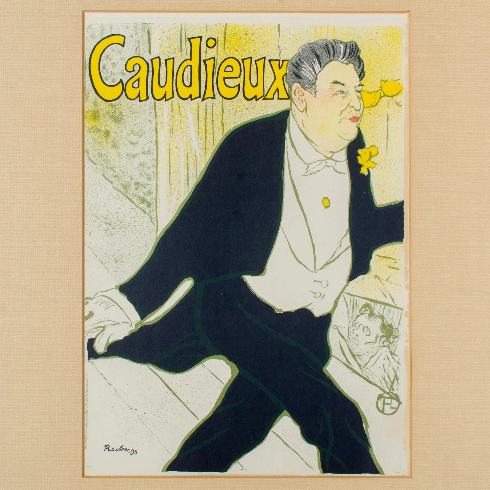 1950s Art Nouveau Lithograph of Caudieux by Toulouse-Lautrec - 3