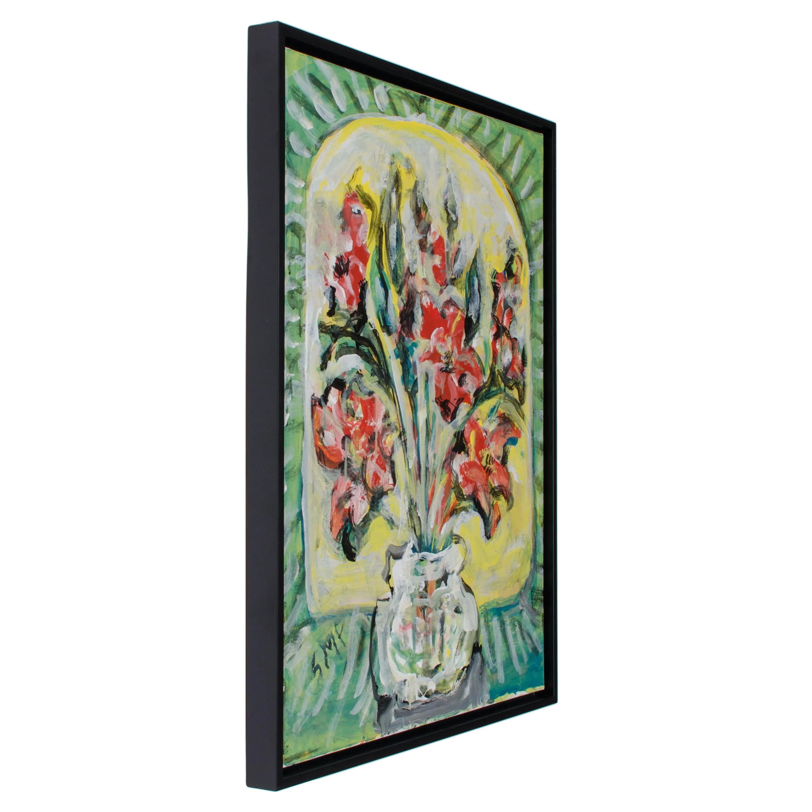 Abstract Oil Painting on Canvas, "Tiger Lillies" by Suzanne McCullough Plowden - 2
