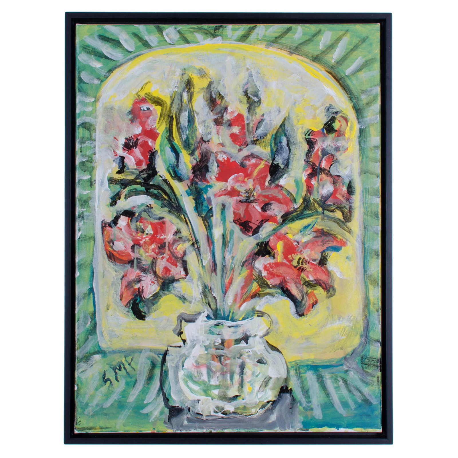 Abstract Oil Painting on Canvas, "Tiger Lillies" by Suzanne McCullough Plowden - 4