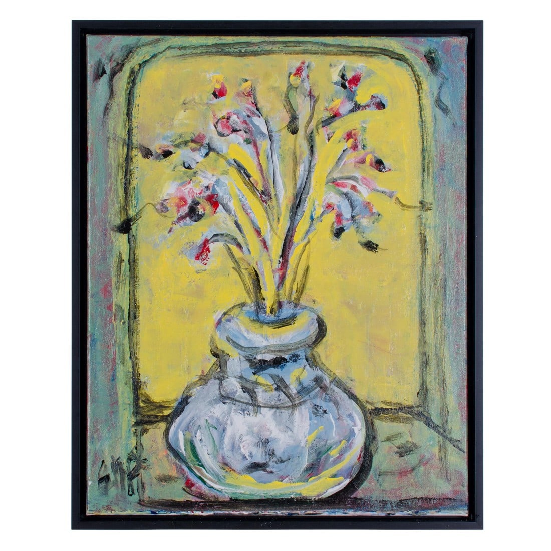 Abstract Oil Painting on Canvas, "Irises 2" by Suzanne McCullough Plowden (1 of 4)
