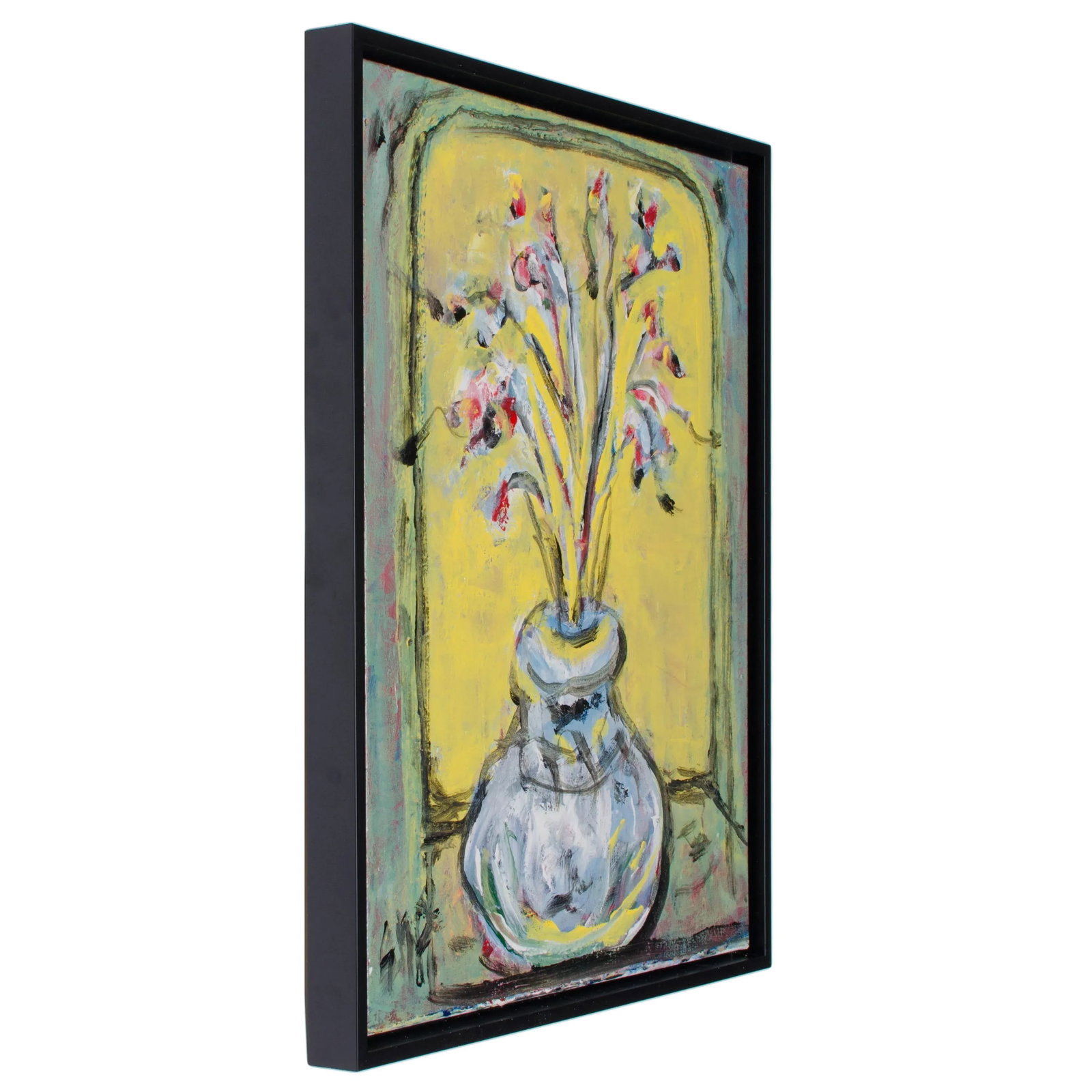 Abstract Oil Painting on Canvas, "Irises 2" by Suzanne McCullough Plowden - 2