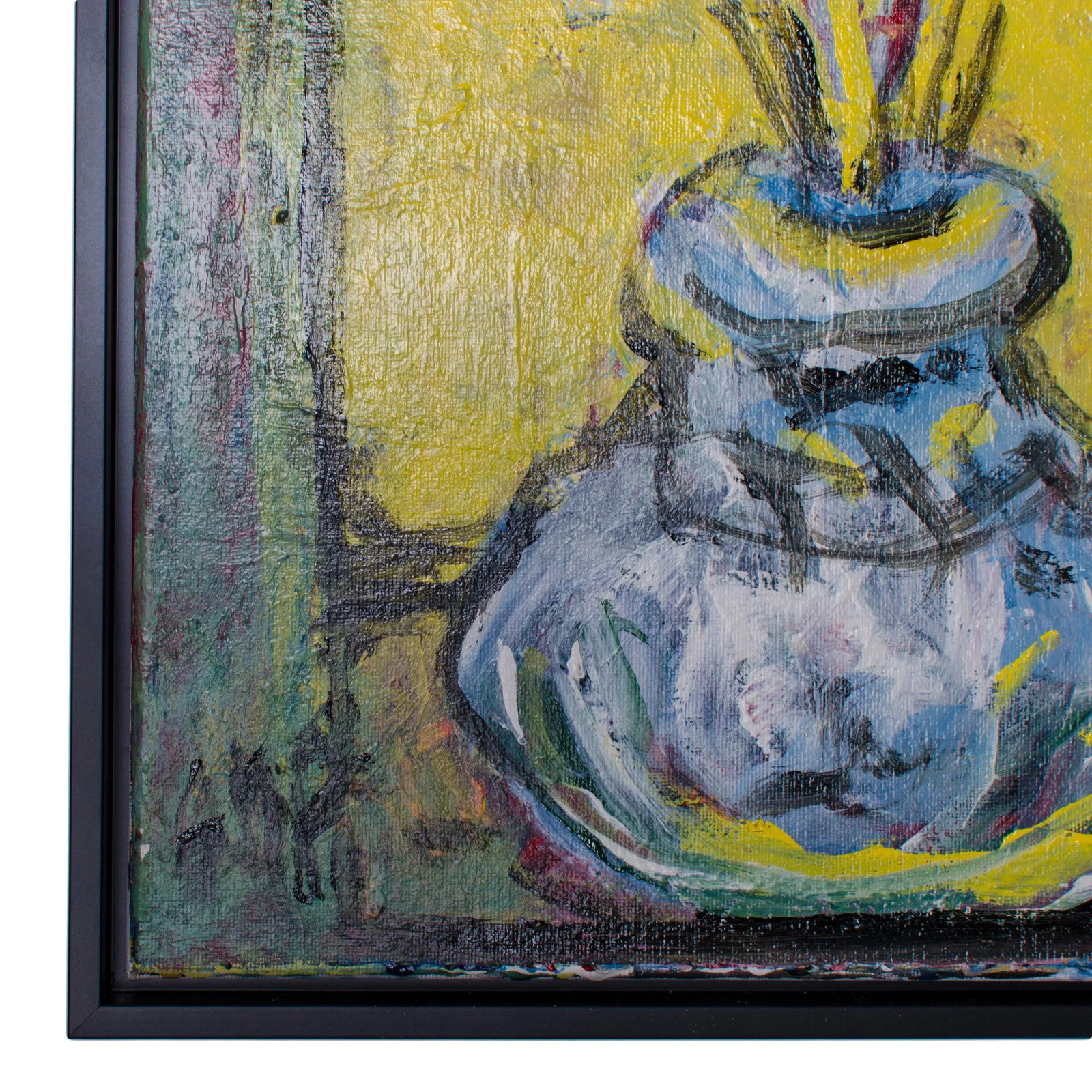 Abstract Oil Painting on Canvas, "Irises 2" by Suzanne McCullough Plowden - 3