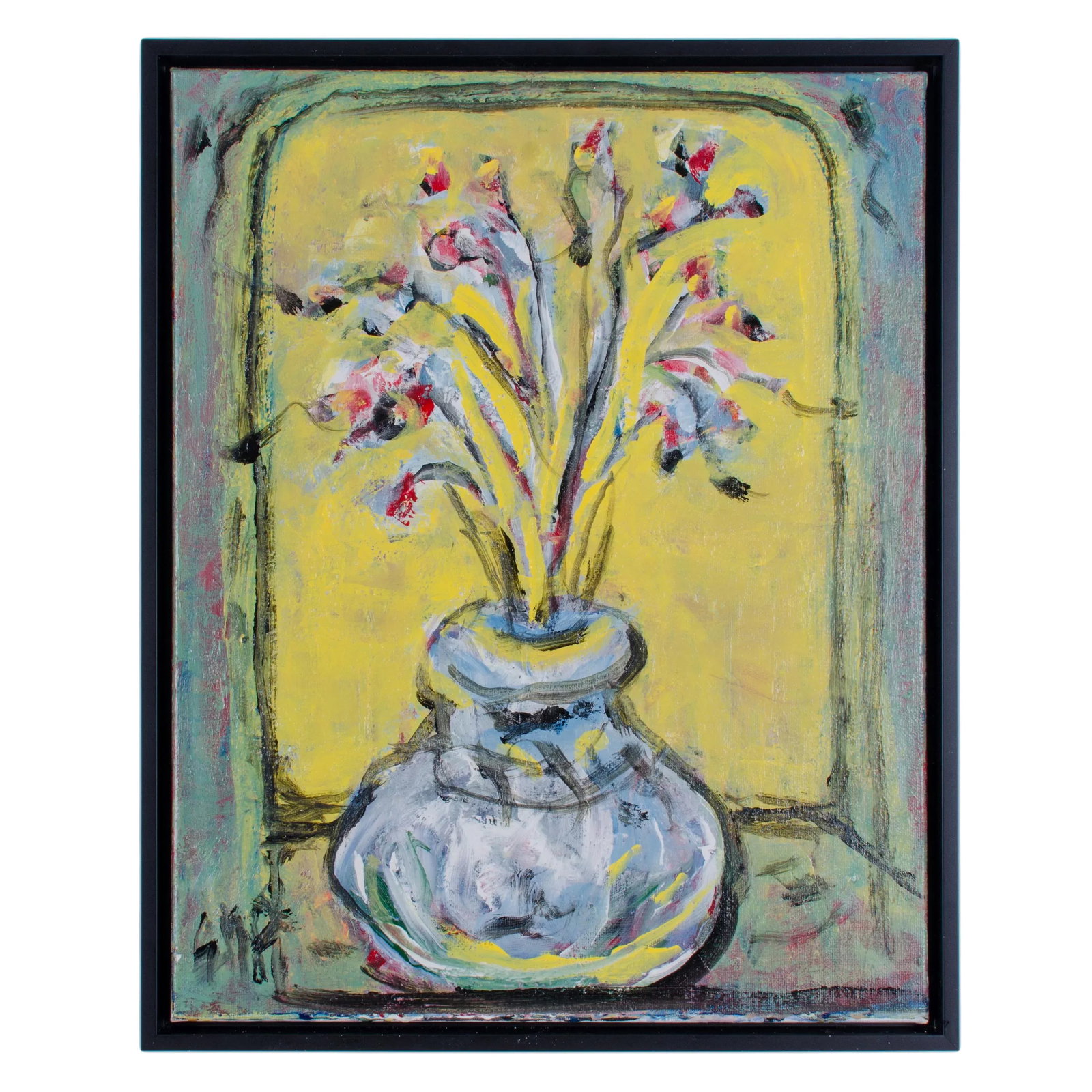 Abstract Oil Painting on Canvas, "Irises 2" by Suzanne McCullough Plowden - 4