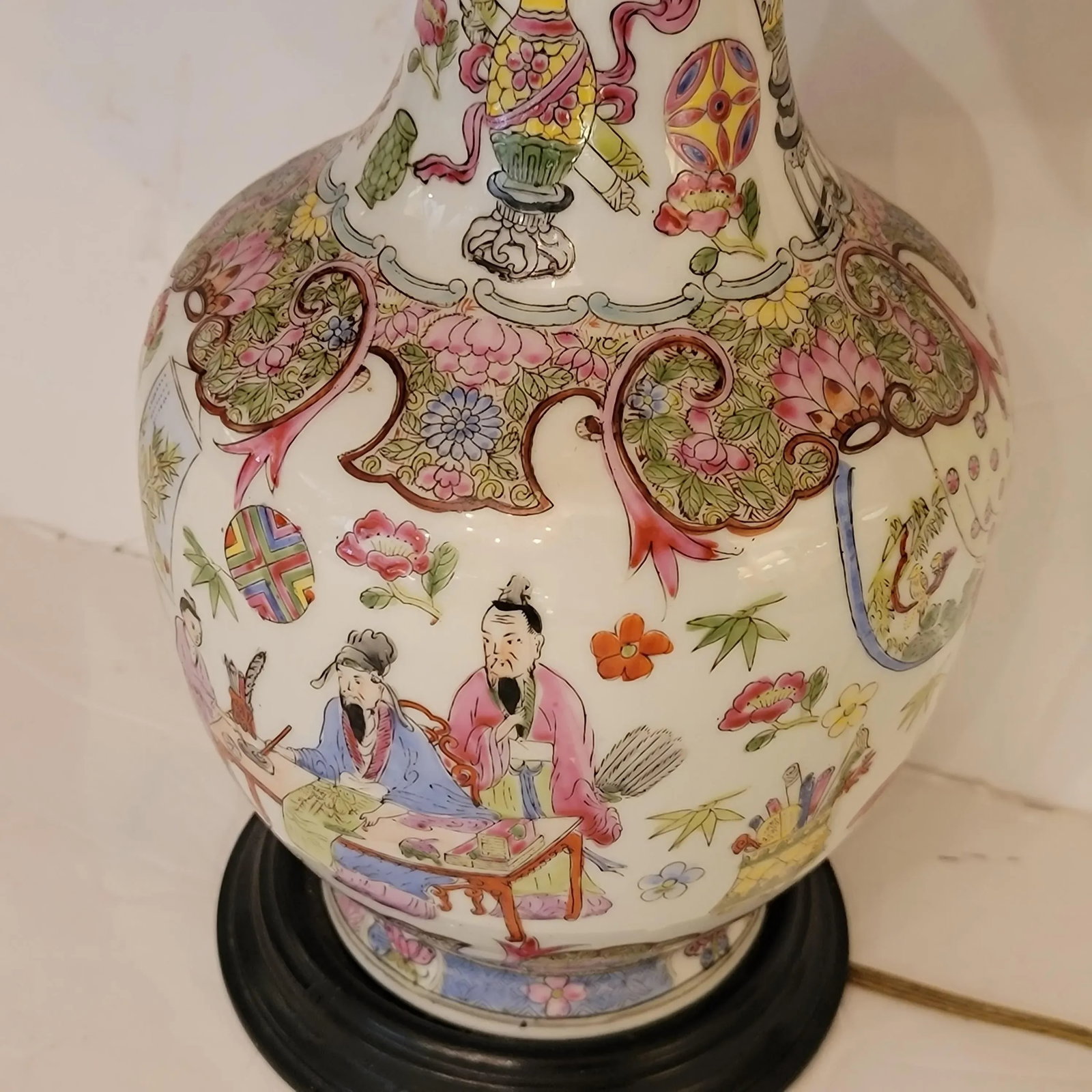 Vintage Famille Rose Lamp - 2