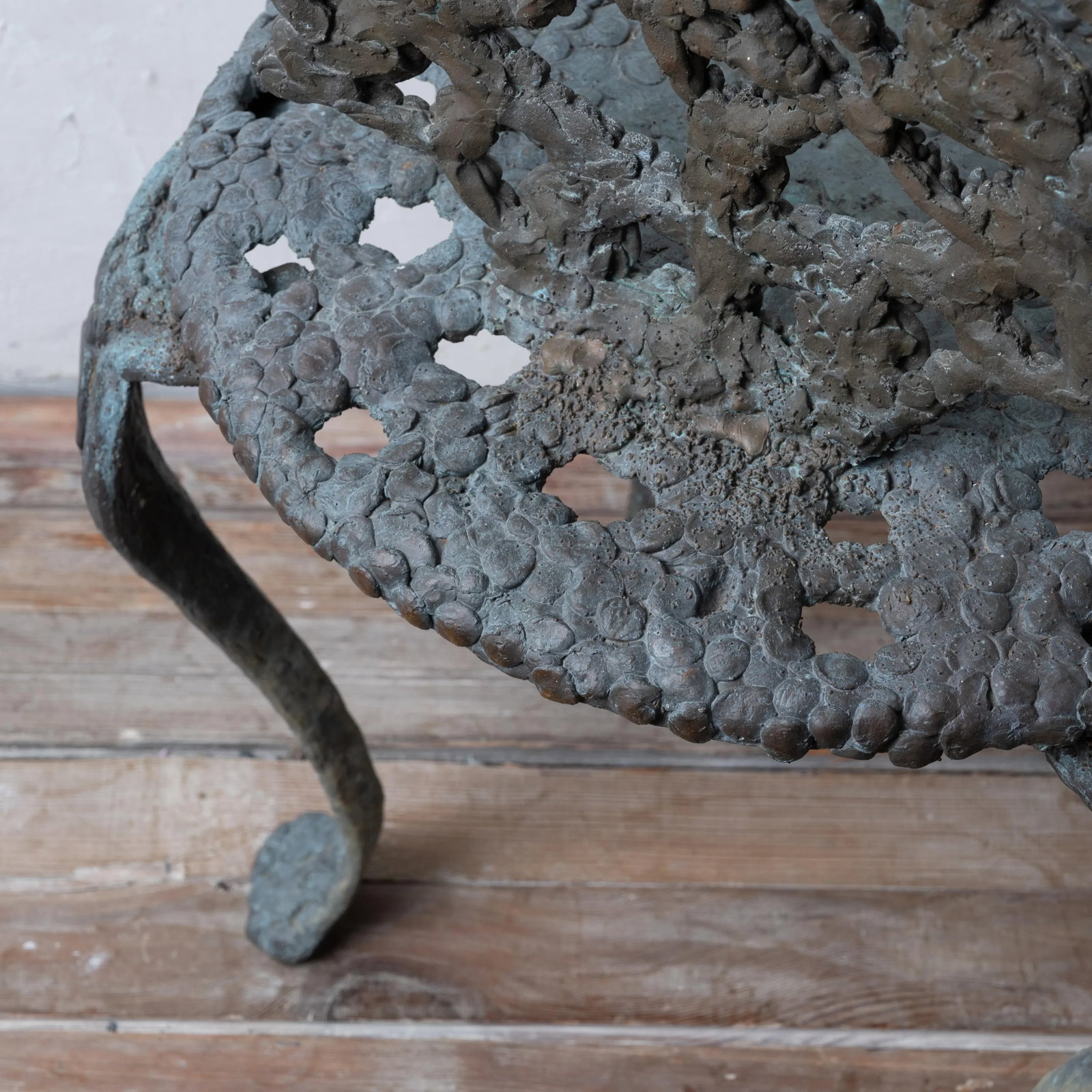Sculpted Bronze Sun Face Chair - 11
