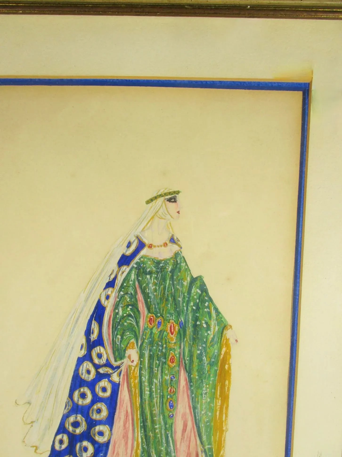 Theater Costume Drawing Medieval Queen - 2