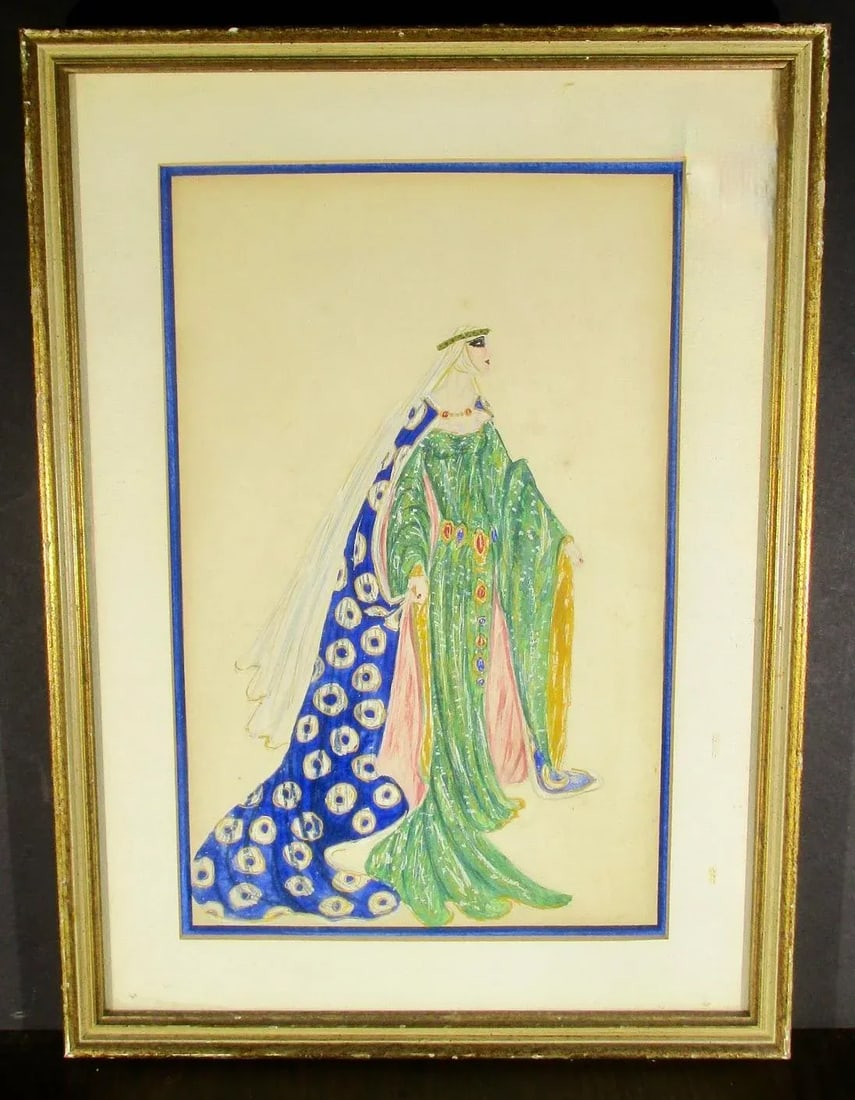 Theater Costume Drawing Medieval Queen - 4