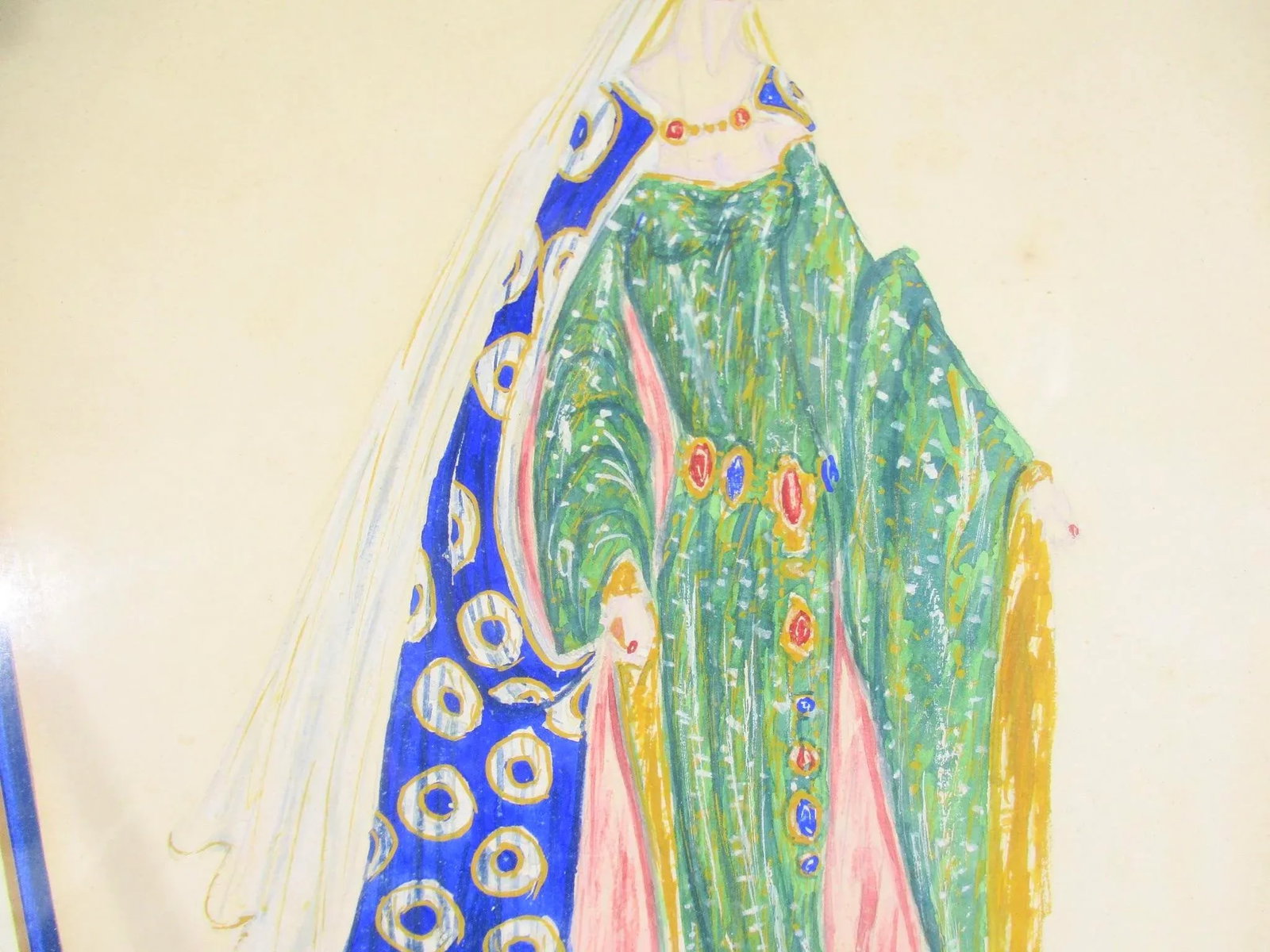 Theater Costume Drawing Medieval Queen - 5
