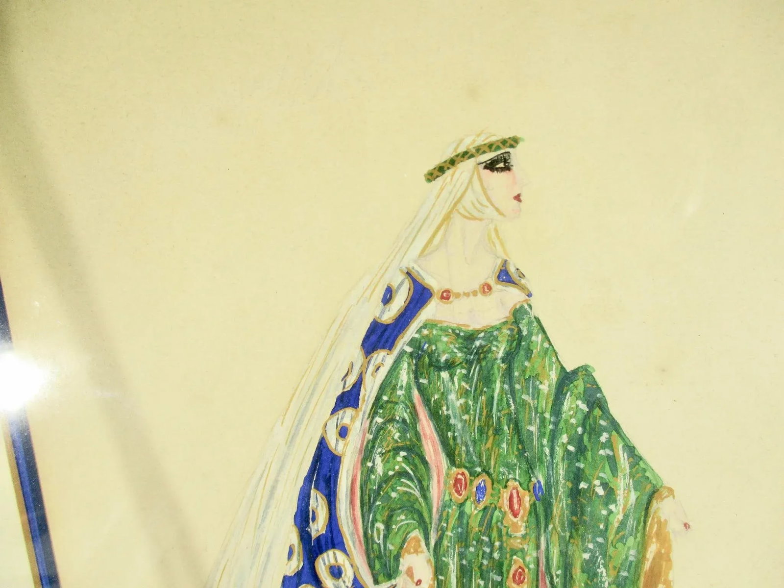 Theater Costume Drawing Medieval Queen - 6