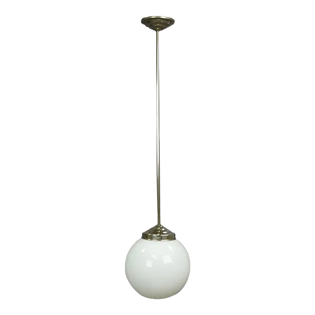 Functionalistic Bauhaus Style Pendant Light With Opaline Glass Shade (1 of 5)