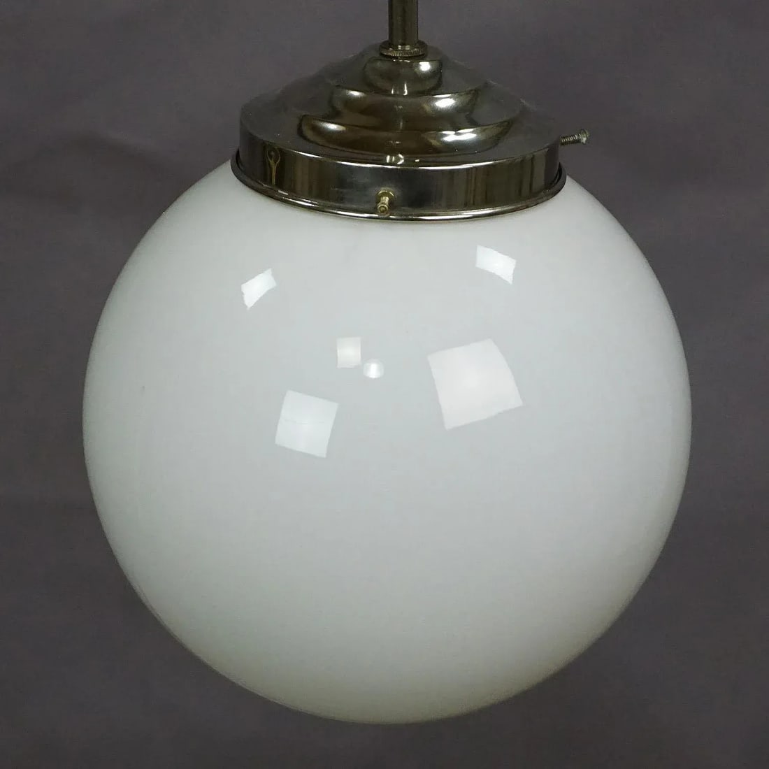 Functionalistic Bauhaus Style Pendant Light With Opaline Glass Shade - 3