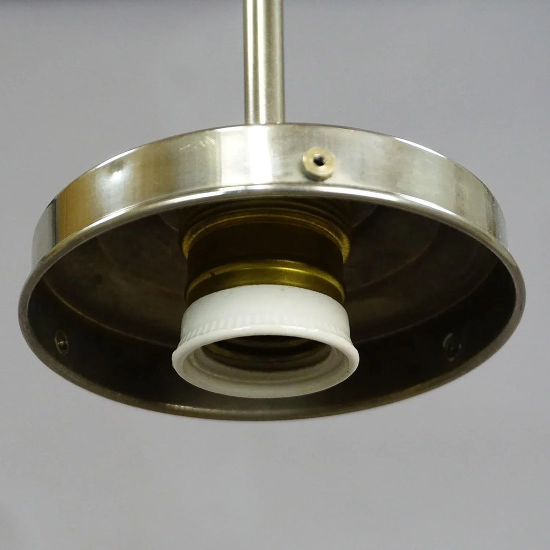 Functionalistic Bauhaus Style Pendant Light With Opaline Glass Shade - 4