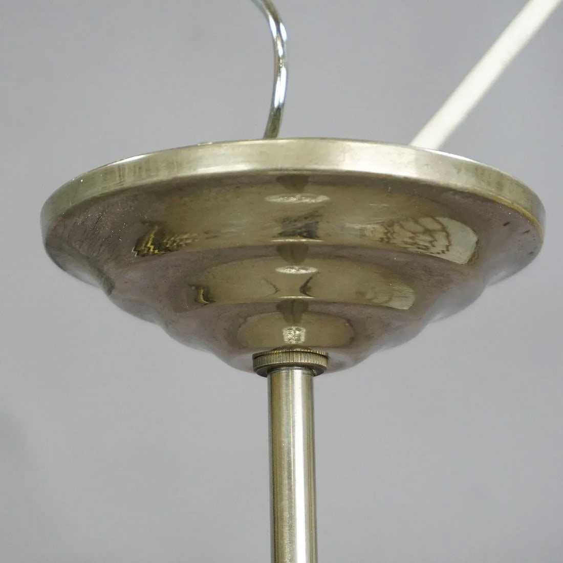Functionalistic Bauhaus Style Pendant Light With Opaline Glass Shade - 5