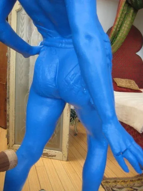 1950s Vintage Life-Sized Yves Klein Blue Boy Statue - 6