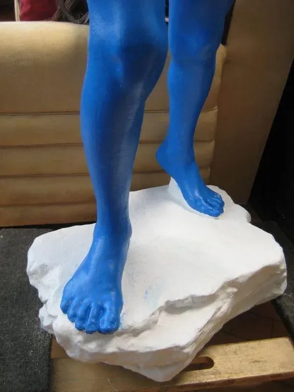 1950s Vintage Life-Sized Yves Klein Blue Boy Statue - 7