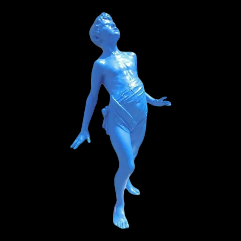 1950s Vintage Life-Sized Yves Klein Blue Boy Statue - 8