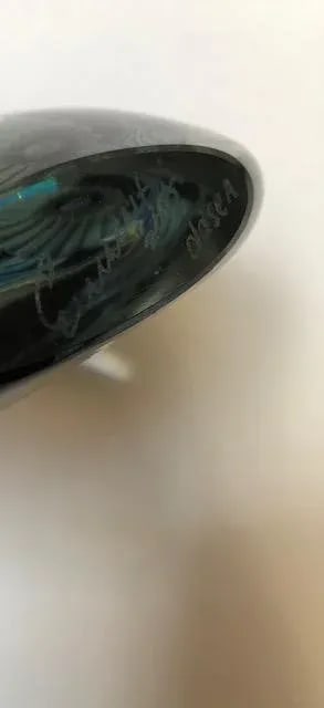 Robert Eickholt Art Glass Floral Paperweight - 12
