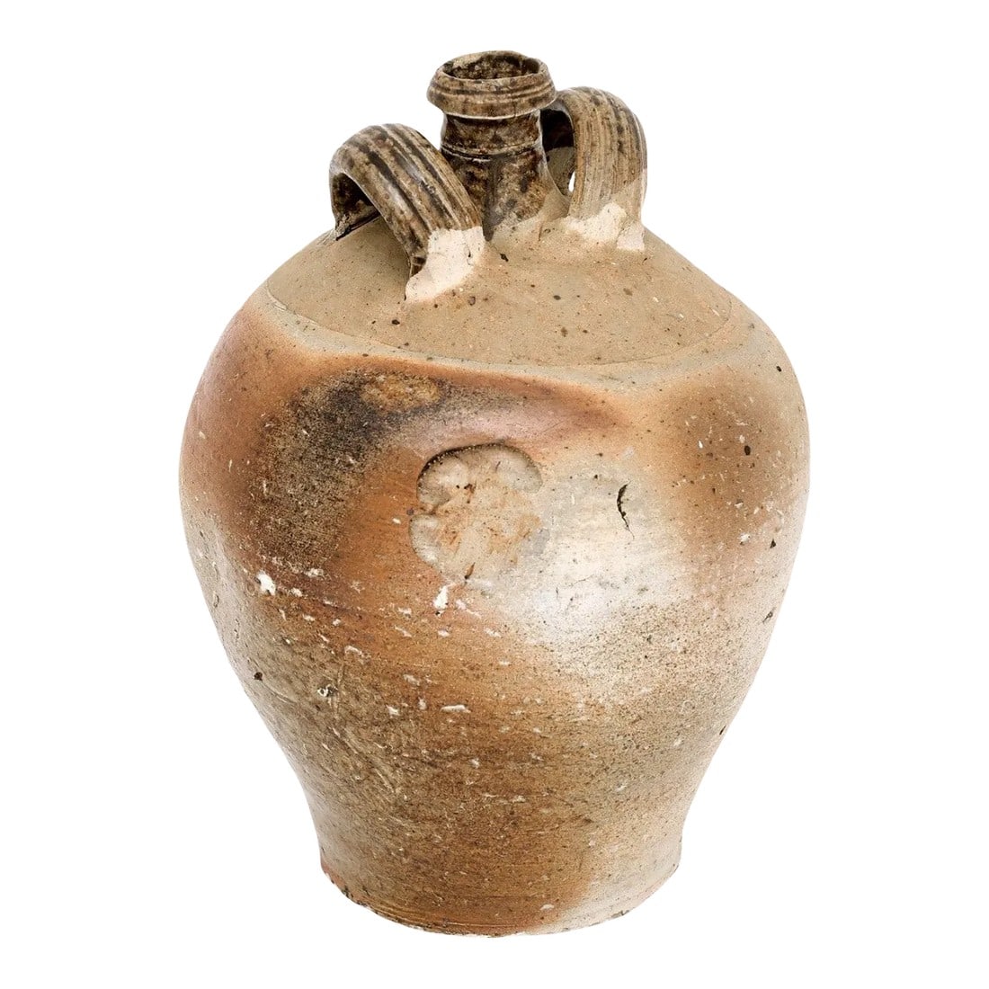 French 19th Century Double Handled Brown Glaze Pottery Jug with Rustic Character (1 of 12)