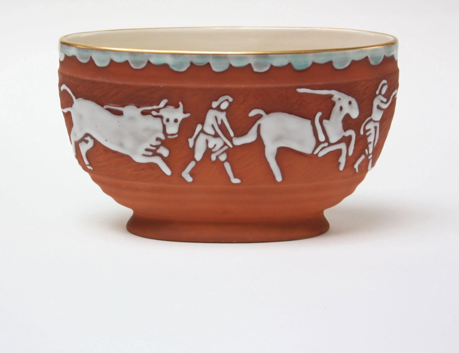 Vintage Terracotta Porcelain Decorative Planter by Kathi Urbach for Goldscheider - 10