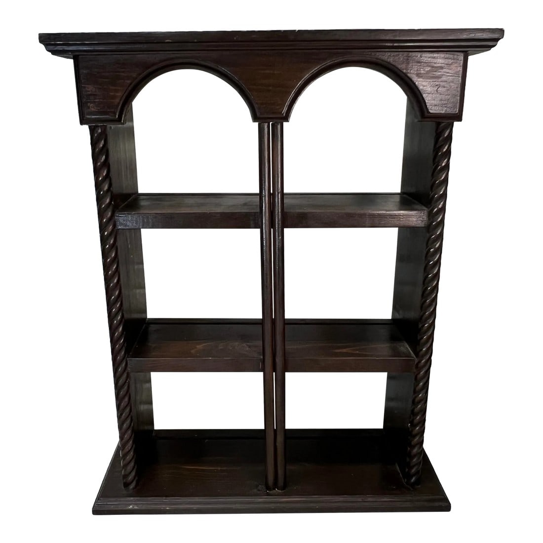 Double Arch Pine Wood Wall or Tabletop Shelves (1 of 10)