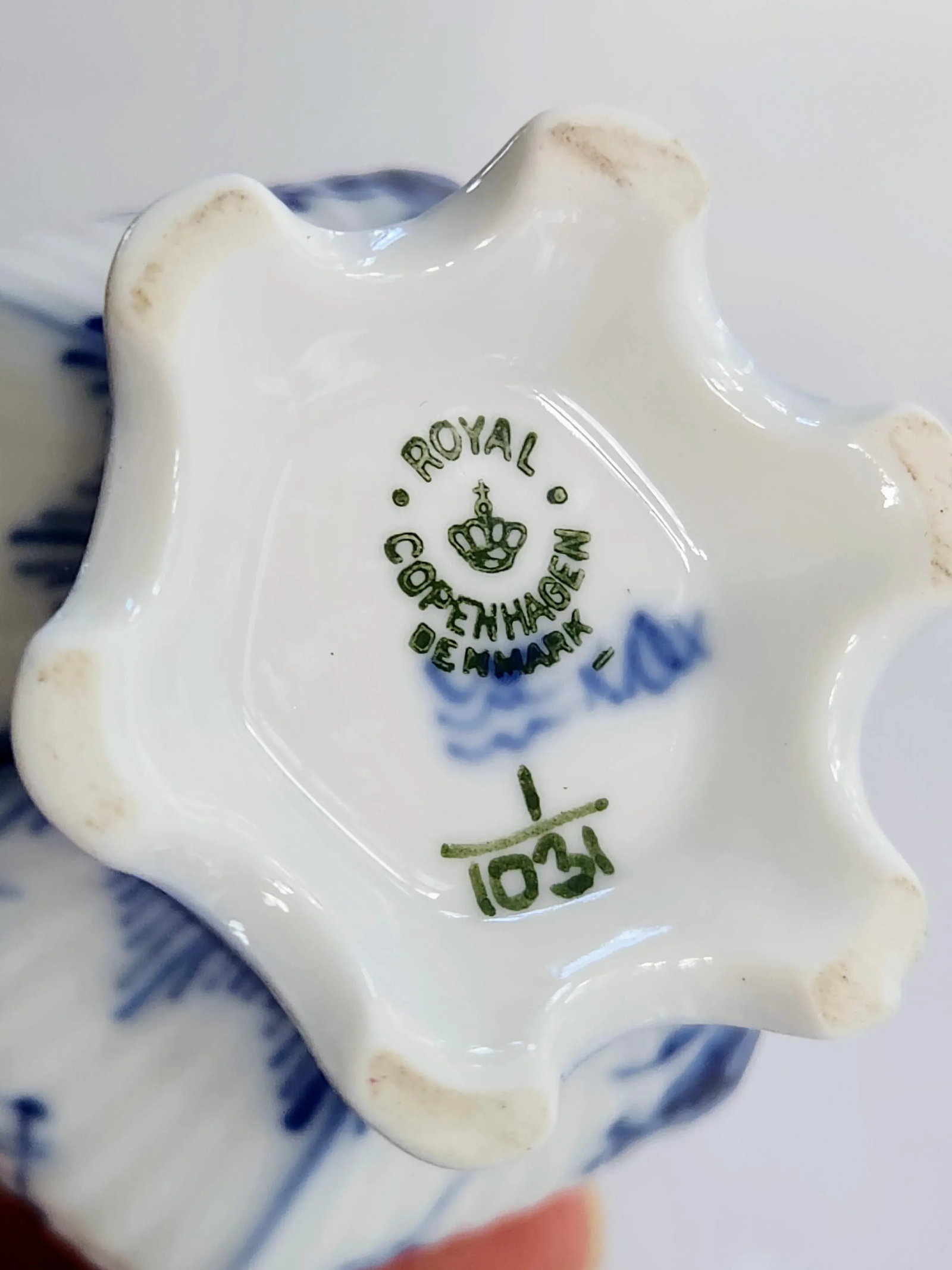 1970s Royal Copenhagen Blue Fluted Full Lace Creamer, Gargoyles Creamer, Milk Jug - 12