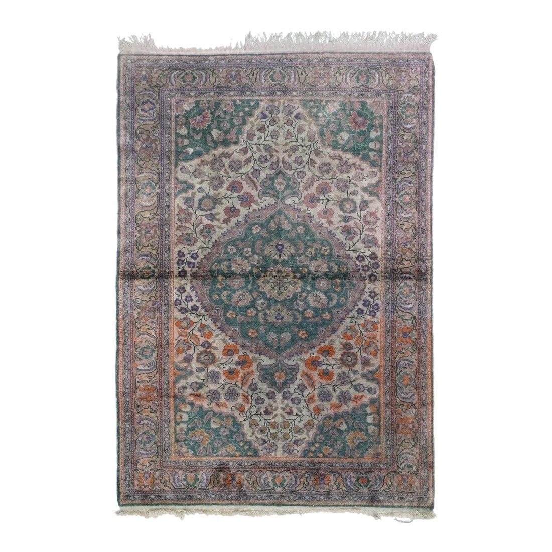 Vintage Sivas Rug 4' x 6': The commercial room size carpets and scatter rugs of medium weave and precise drawing, from workshops in the eastern Anatolian city of Sivas. The "Turkish Tabriz". Cotton foundations, lowish pile. Rep