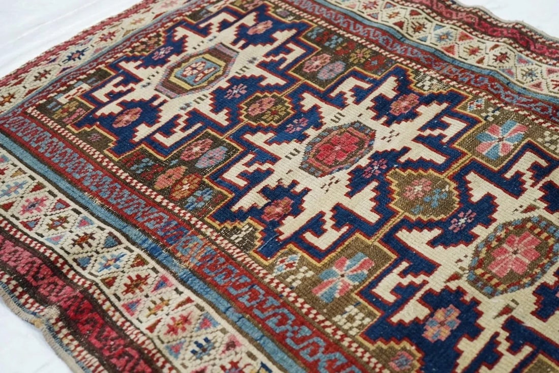 Antique Shirvan Rug 2'7'' x 3'2'' - 7