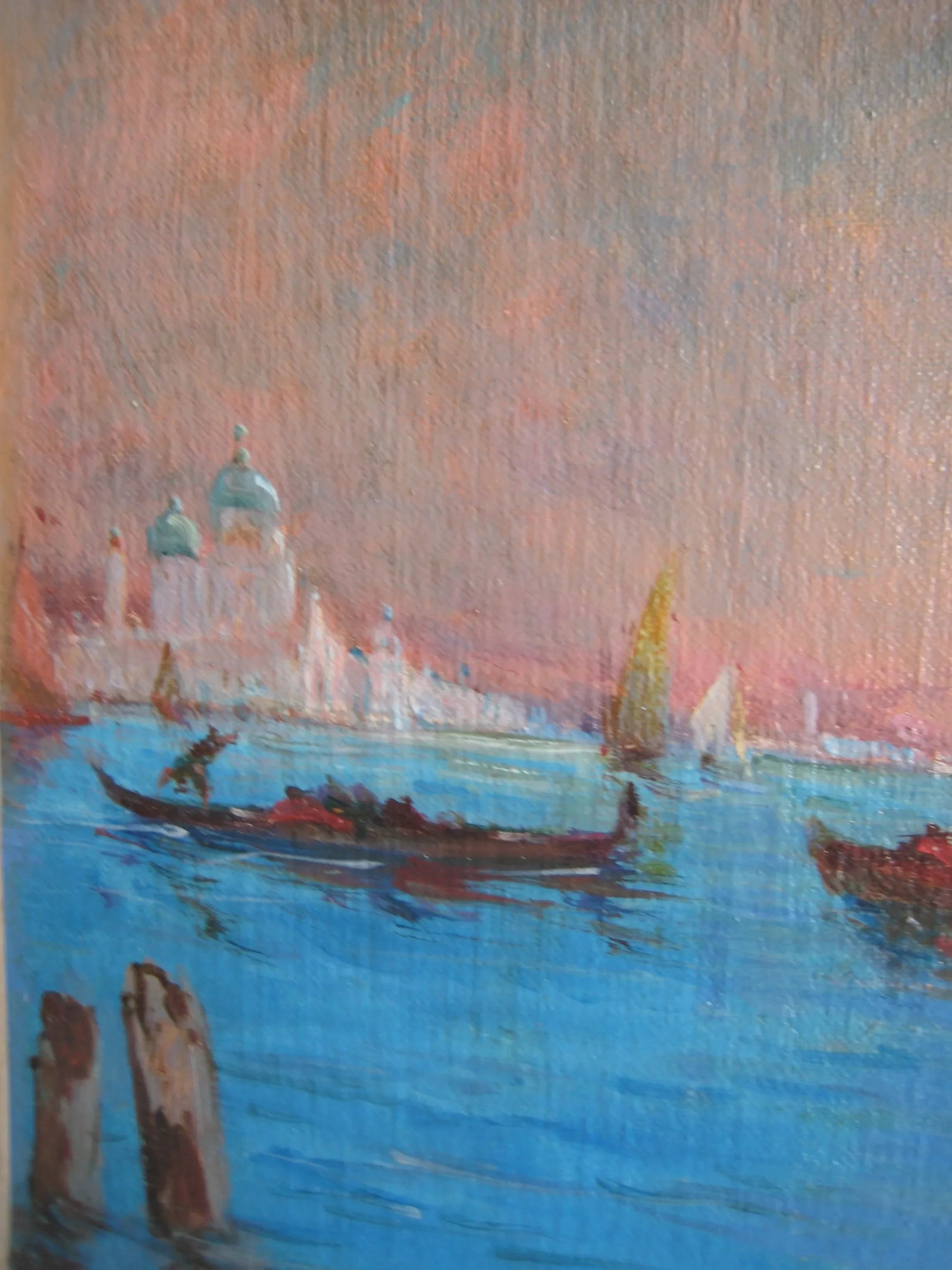 Pair of Venetian Oil Painting - 11