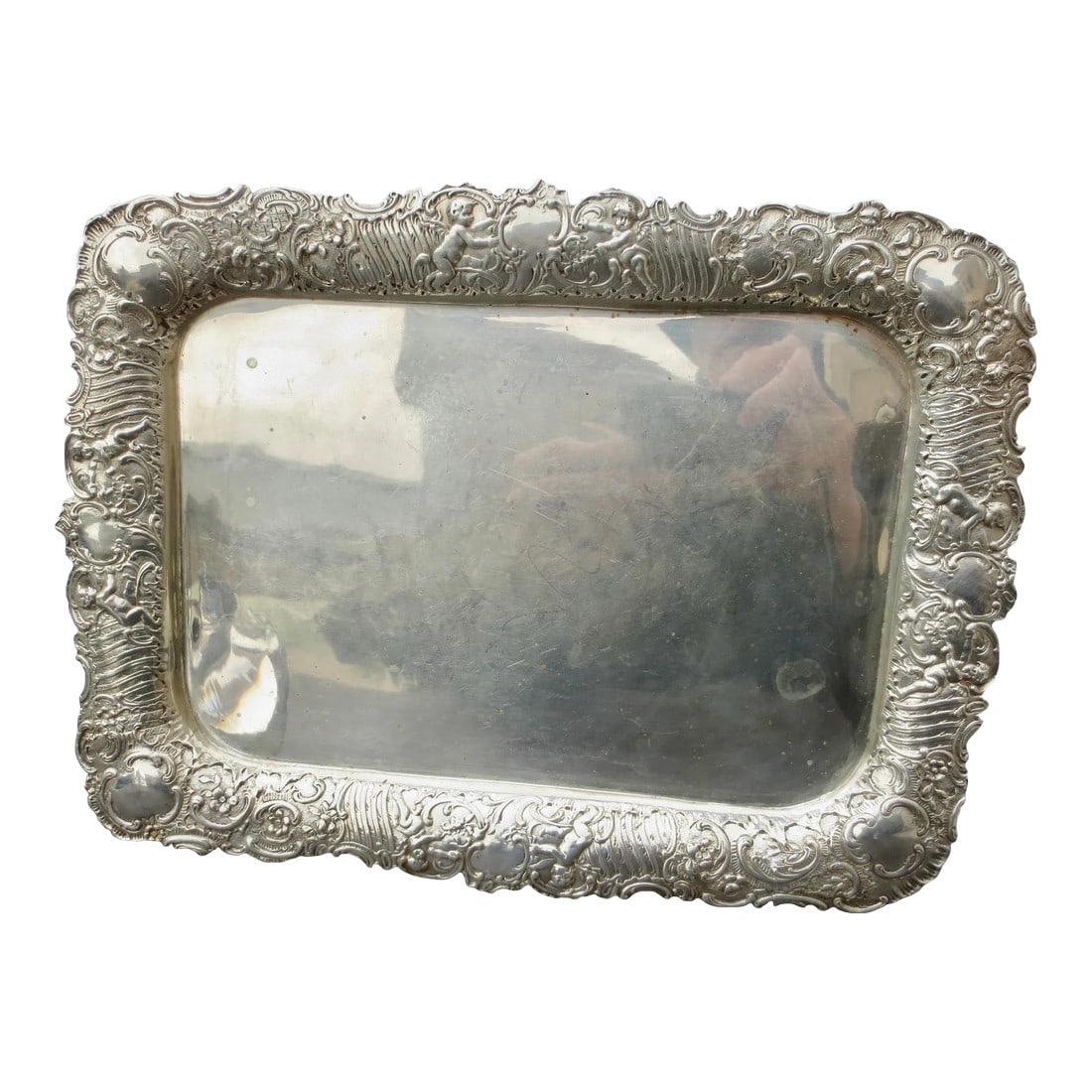 Antique Beaux Arts Silver Vanity Tray Circa 1880s' (1 of 5)