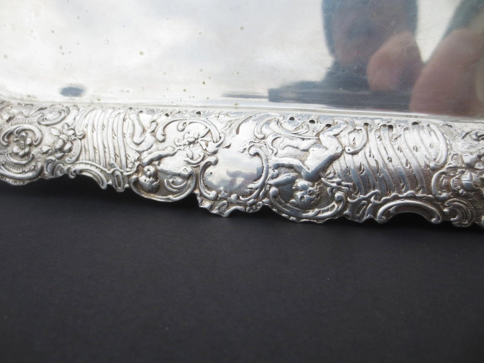 Antique Beaux Arts Silver Vanity Tray Circa 1880s' - 3