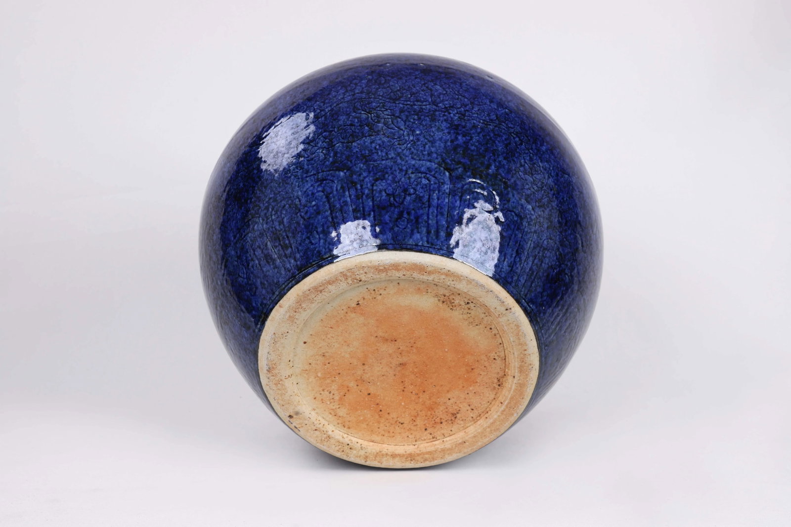 Early 20th-Century Chinese Cobalt-Blue-Glazed General Jar - 8