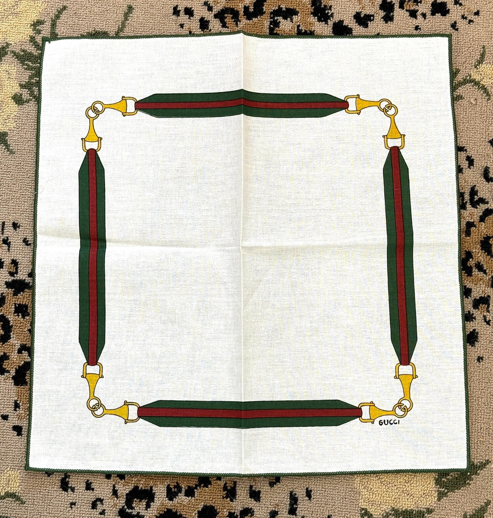 Gucci Horsebit Tablecloth and 6 Matching Napkins - 4