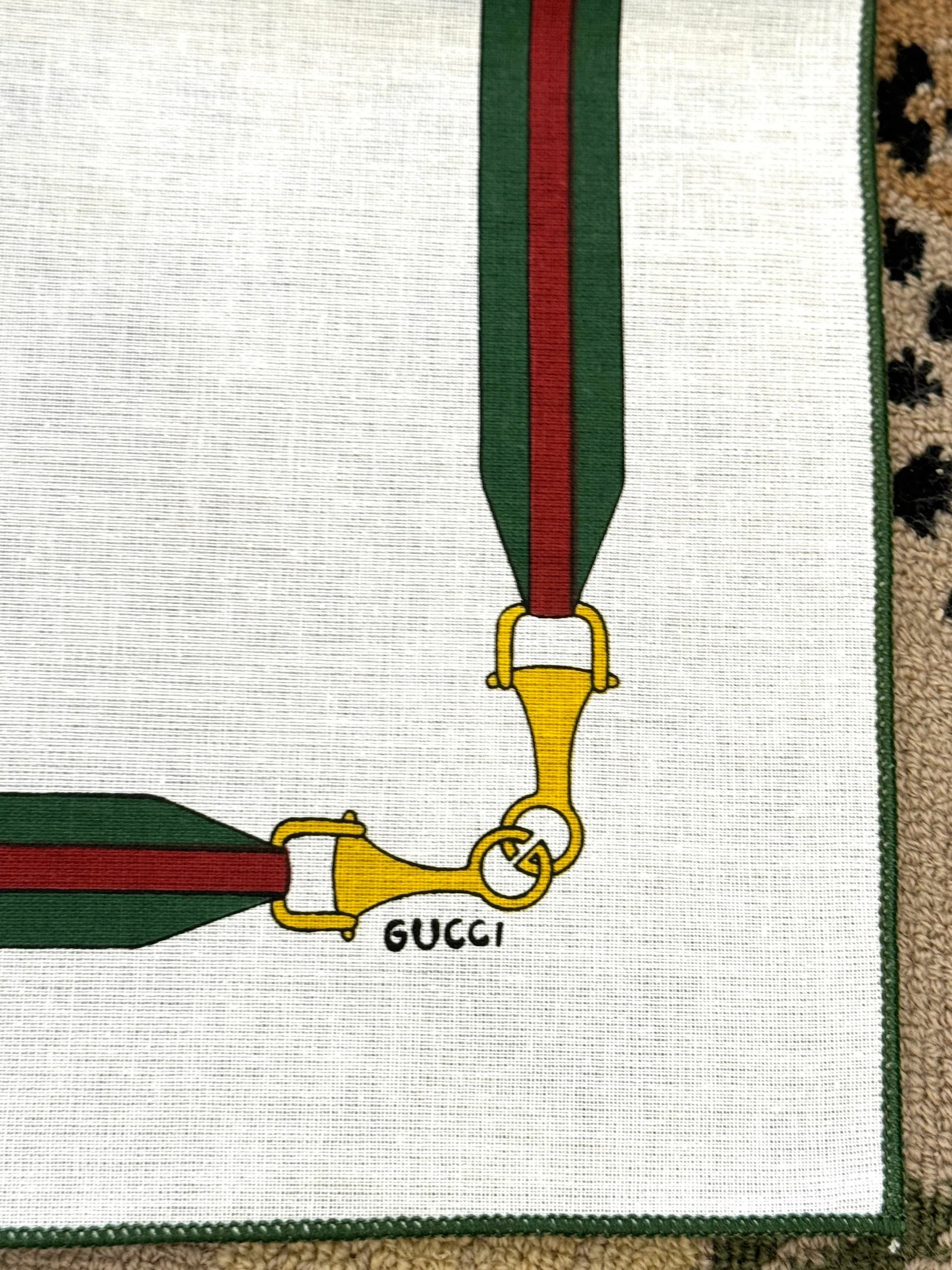 Gucci Horsebit Tablecloth and 6 Matching Napkins - 7