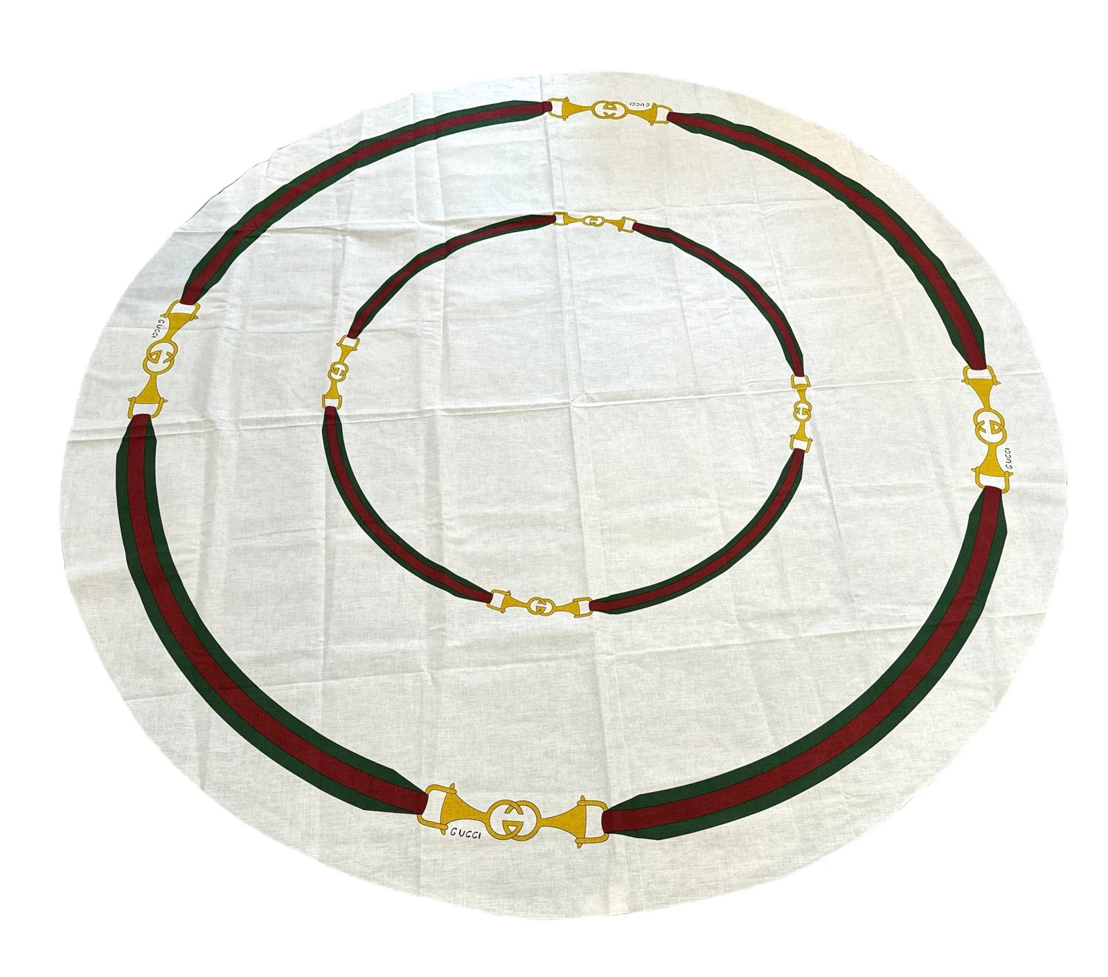 Gucci Horsebit Tablecloth and 6 Matching Napkins - 8