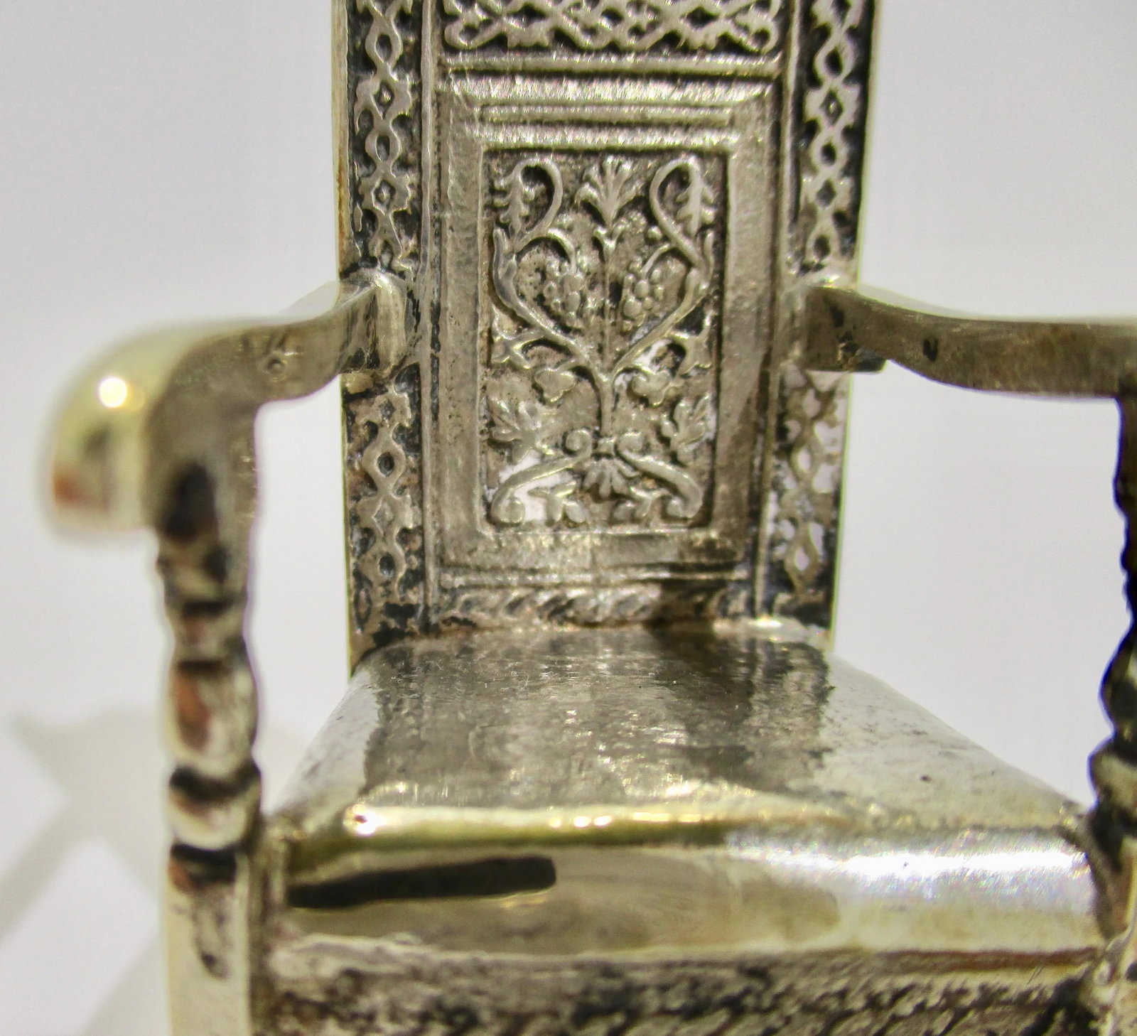 Gothic Sterling Silver Armchair Model - 5