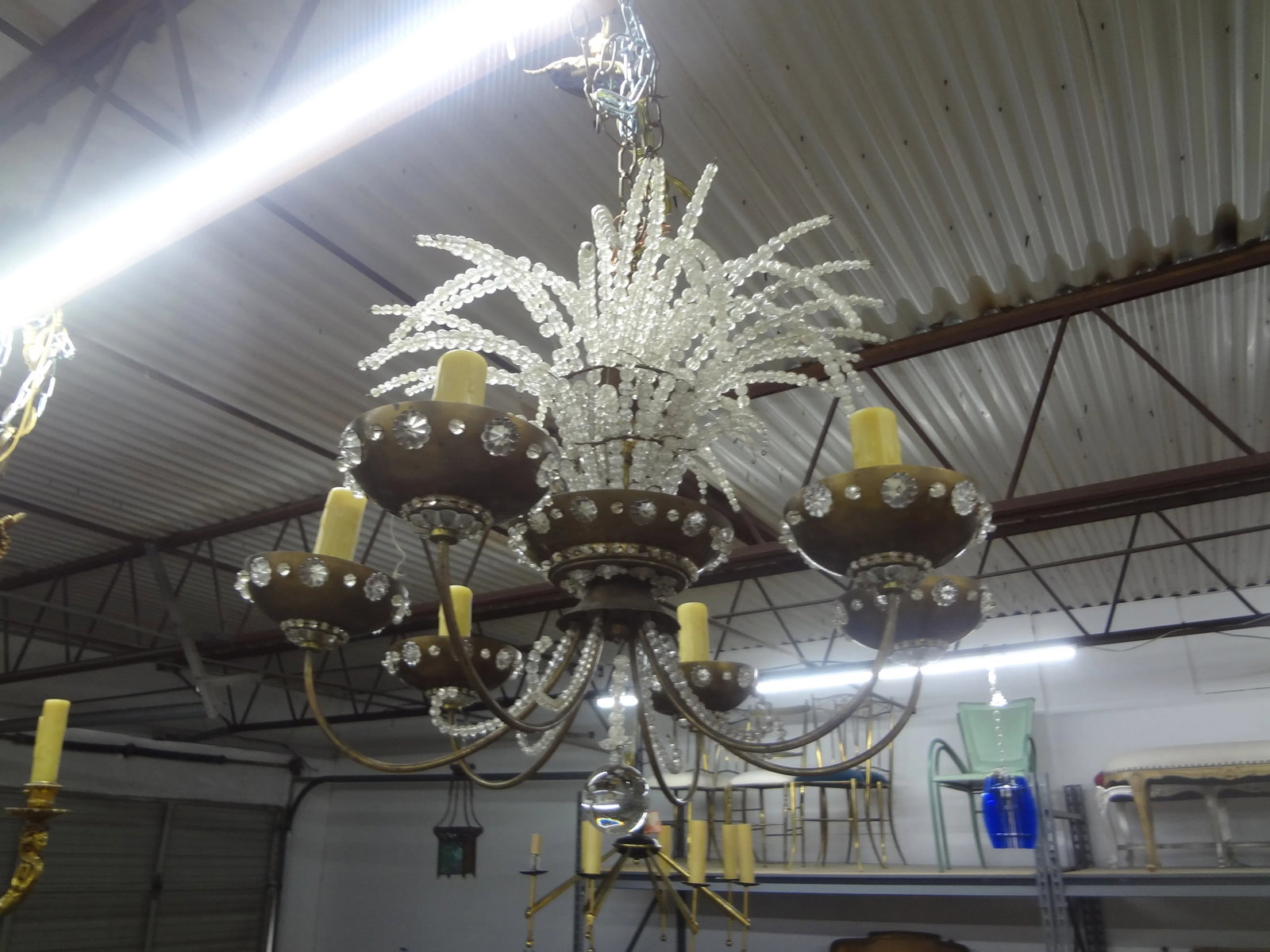 1940s French Maison Bagues Beaded Crystal Chandelier - 10