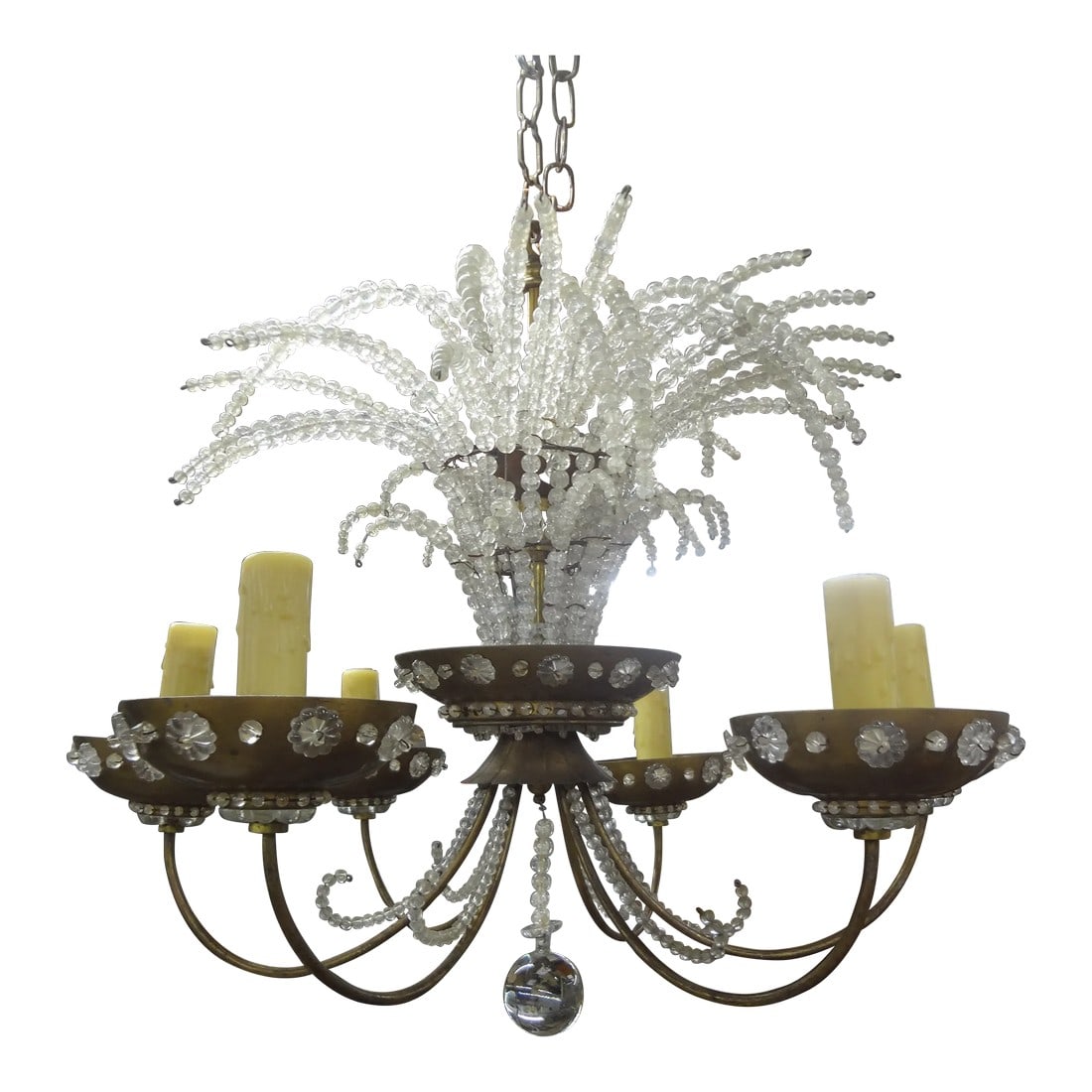 1940s French Maison Bagues Beaded Crystal Chandelier (1 of 11)