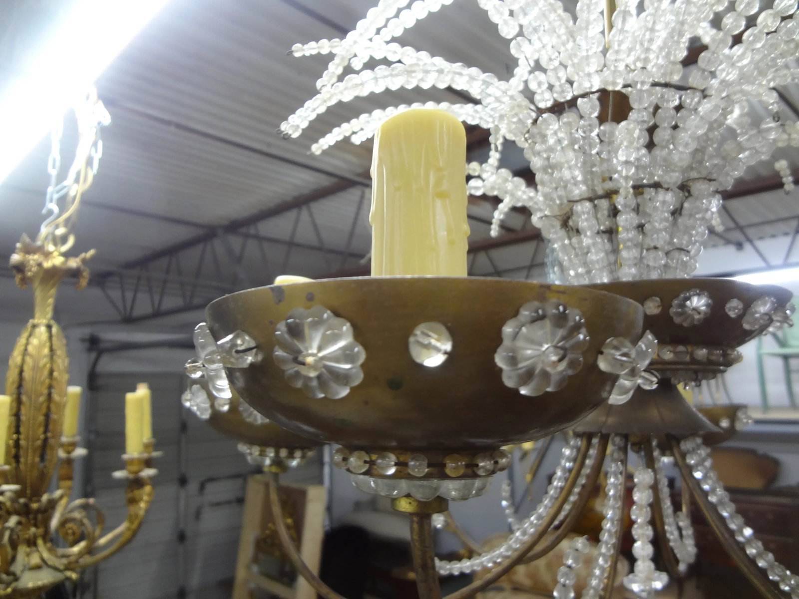 1940s French Maison Bagues Beaded Crystal Chandelier - 5