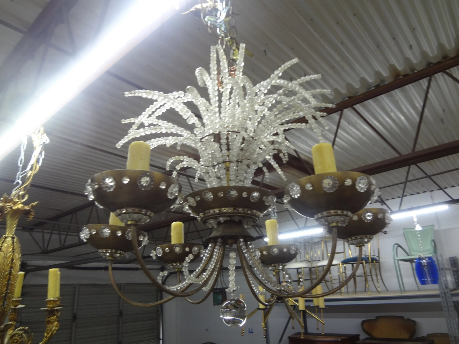 1940s French Maison Bagues Beaded Crystal Chandelier - 8