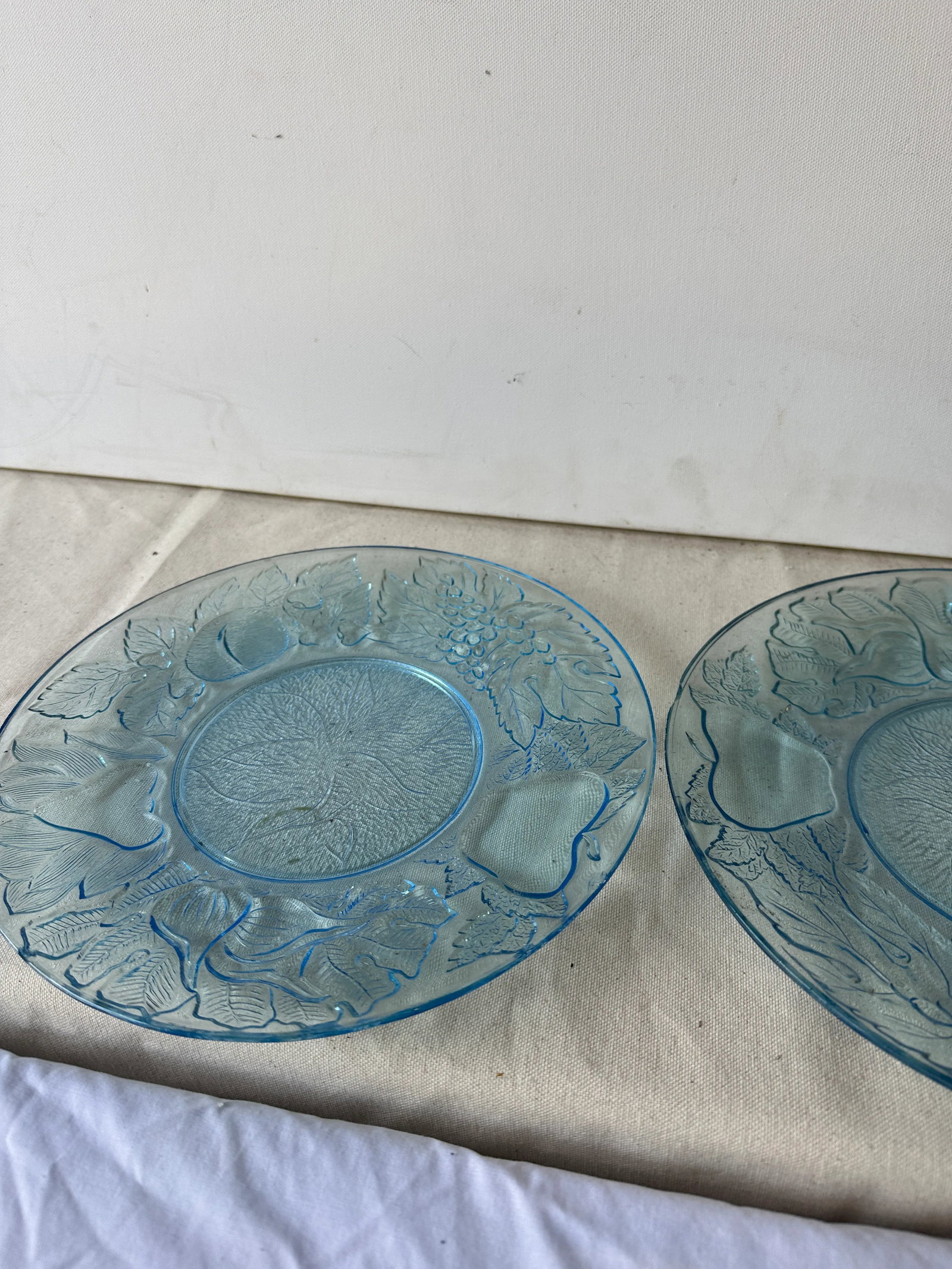 Set of 5 1970s Blue Glass Plates - 8