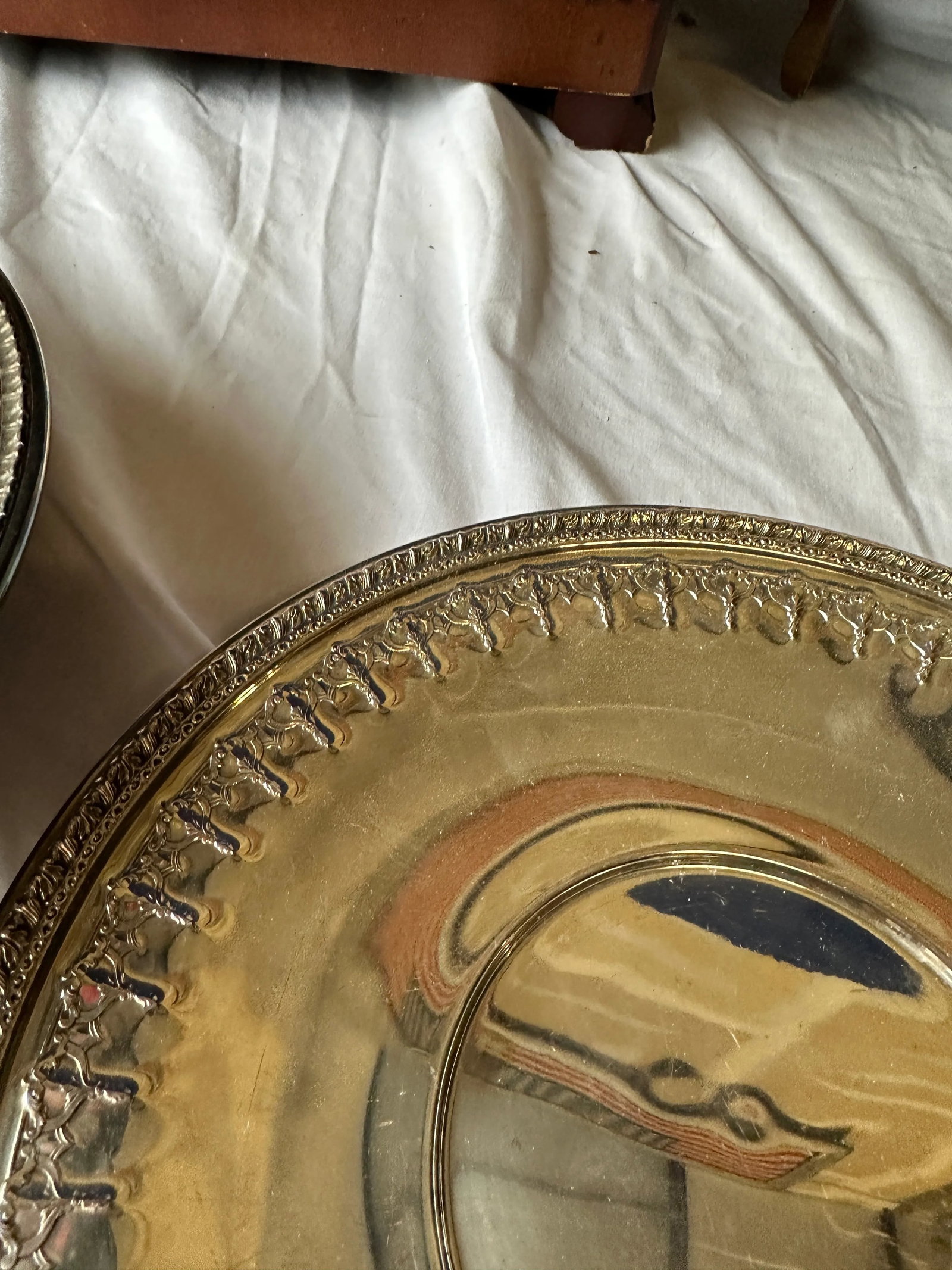 1970s Collection of Silver-Tone Metal Serving Platters- Set of 4 - 3
