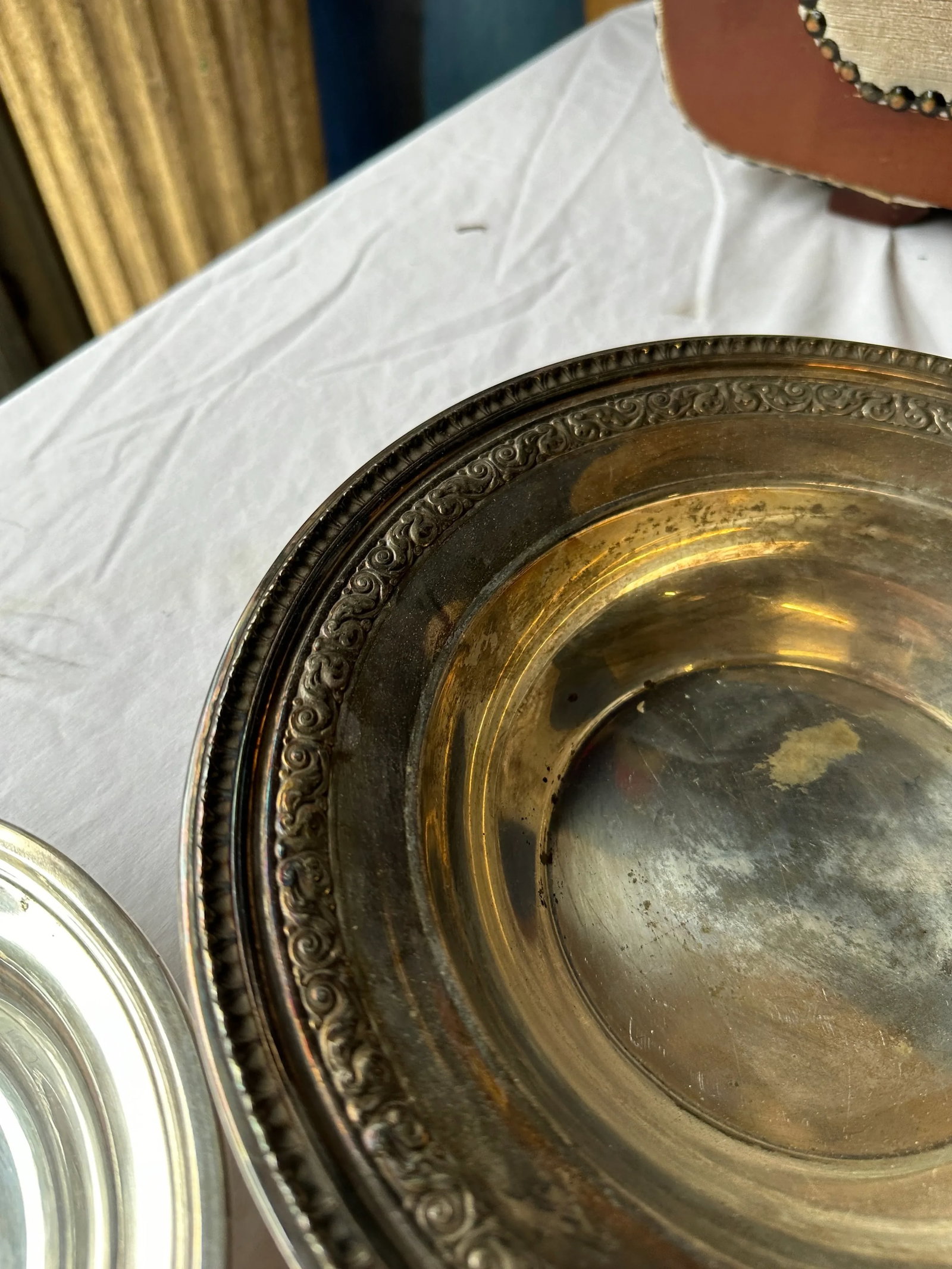 1970s Collection of Silver-Tone Metal Serving Platters- Set of 4 - 5